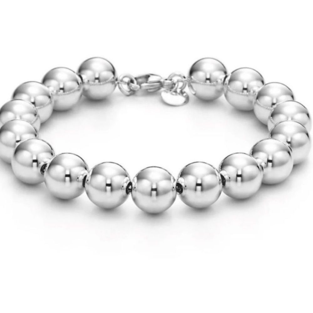 Tiffany & Co. Hardwear Ball Bracelet Sterling Silver 10mm Bead W/ Pouch